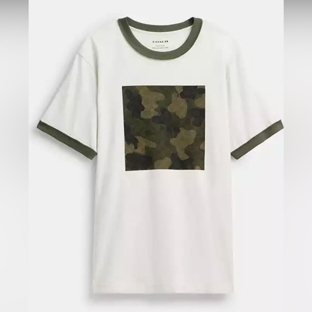 Camo Print T-Shirt with Green Trim CW770
XXL